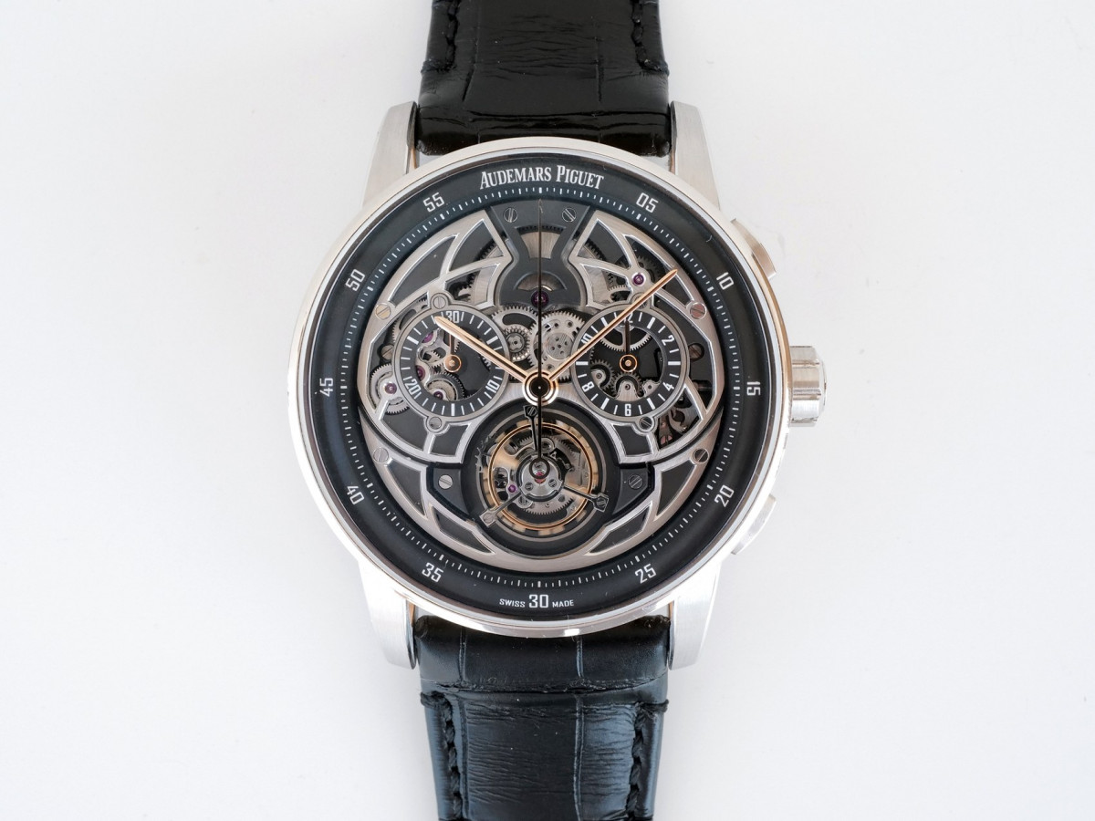 Швейцарские часы Audemars Piguet Code 11.59 Flying Tourbillon Flyback Chrongraph 18K White And Rose Gold Limited Edition 50 Pieces