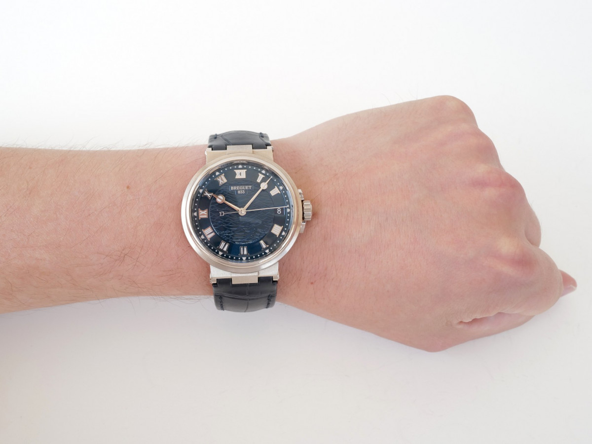 Швейцарський годинник Breguet Marine Date 18K White Gold