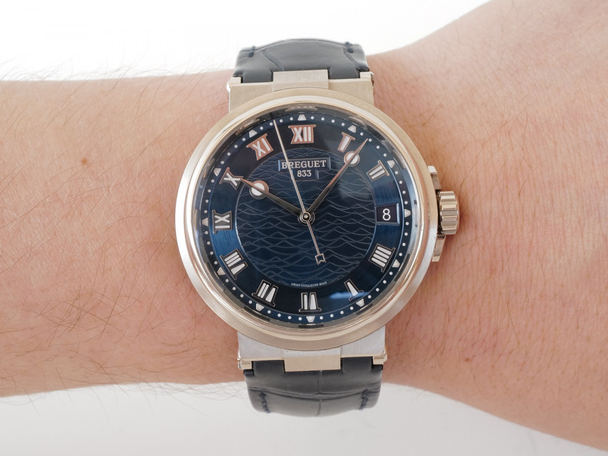 Швейцарський годинник Breguet Marine Date 18K White Gold