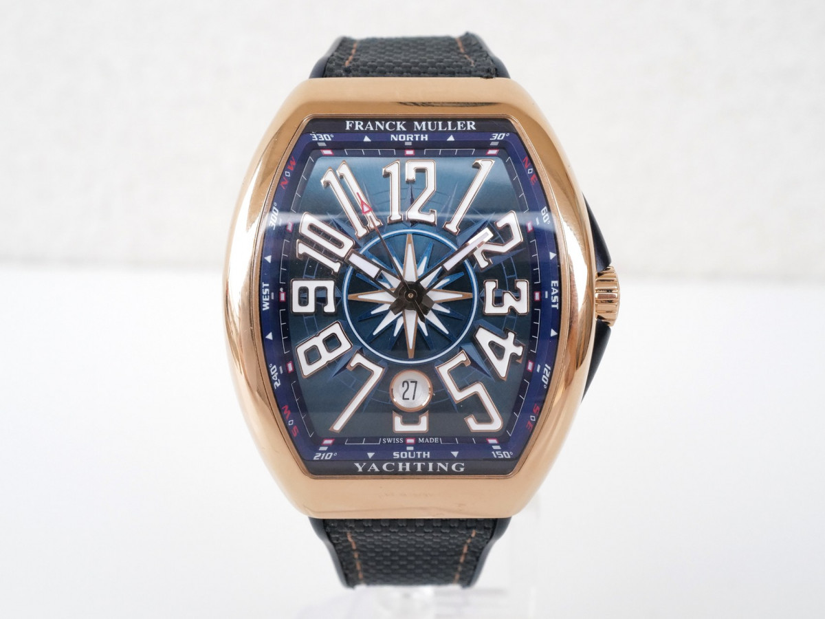 Швейцарський годинник Franck Muller Vanguard Yachting Automatic Blue Dial 18k Rose Gold
