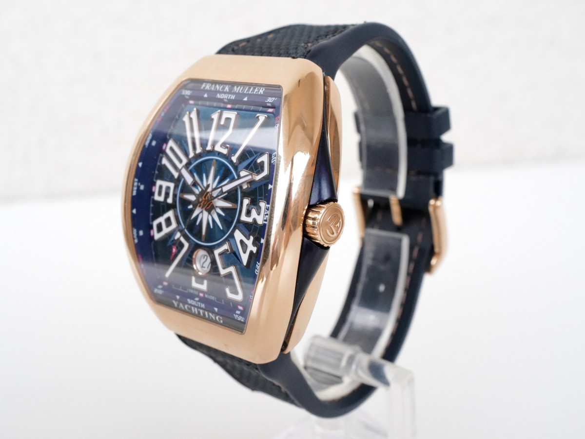 Швейцарський годинник Franck Muller Vanguard Yachting Automatic Blue Dial 18k Rose Gold