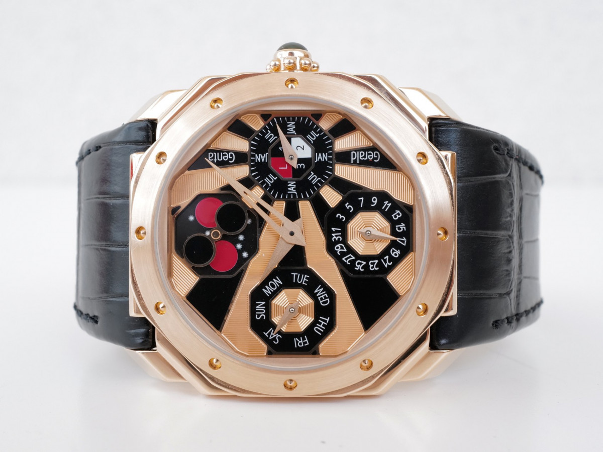 Швейцарський годинник Gerald Genta Octo 48-Month Moon Phase Perpetual Calendar 18K Rose Gold