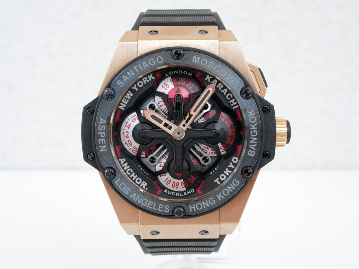 Швейцарские часы Hublot Big Bang King Power Unico GMT 18k Rose Gold