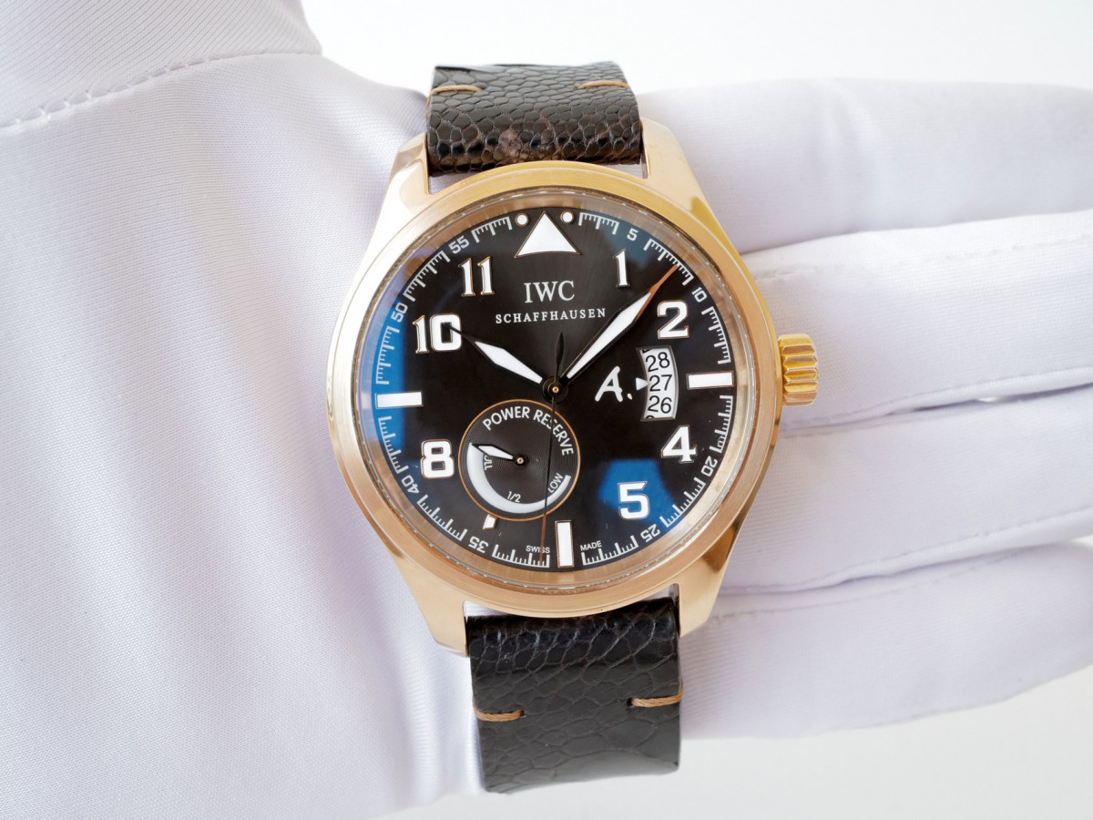 Swiss watch IWC Pilot Antoine De Saint Exupery Limited Edition 18K Rose Gold Power Reserve