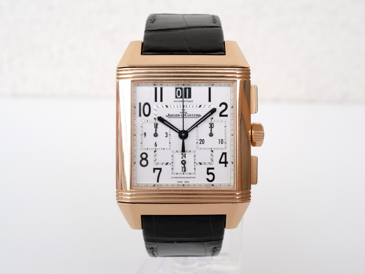 Швейцарские часы Jaeger-LeCoultre Reverso Squadra Chronograph GMT 18k Rose Gold
