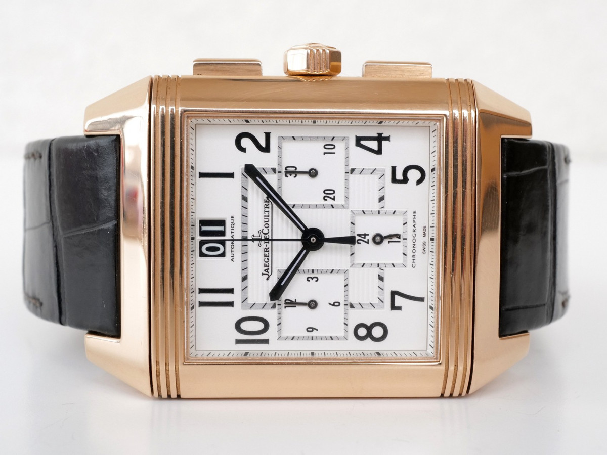 Швейцарские часы Jaeger-LeCoultre Reverso Squadra Chronograph GMT 18k Rose Gold