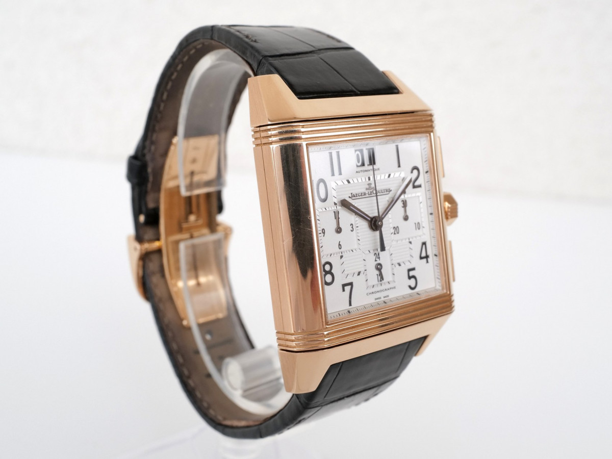 Швейцарские часы Jaeger-LeCoultre Reverso Squadra Chronograph GMT 18k Rose Gold