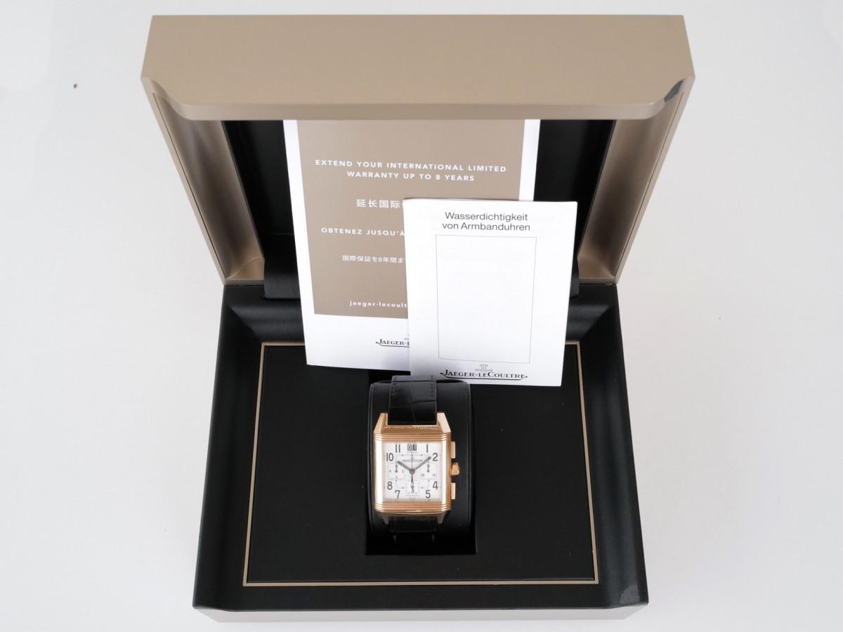 Швейцарские часы Jaeger-LeCoultre Reverso Squadra Chronograph GMT 18k Rose Gold