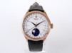 Швейцарские часы Rolex Cellini Moonphase 18K Rose Gold White Dial Black Strap Discontinued