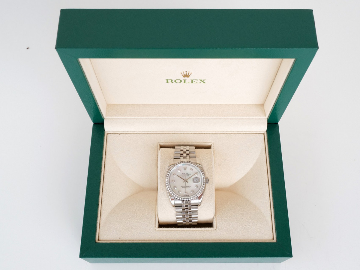 Швейцарський годинник Rolex Datejust 36mm Jubilee MOP Diamond Dial Bezel