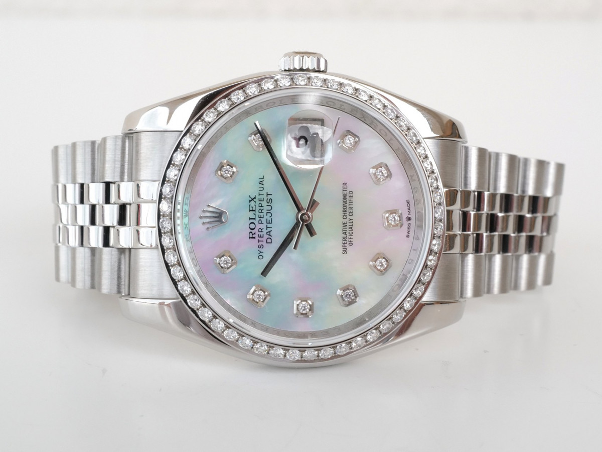 Швейцарський годинник Rolex Datejust 36mm Jubilee MOP Diamond Dial Bezel