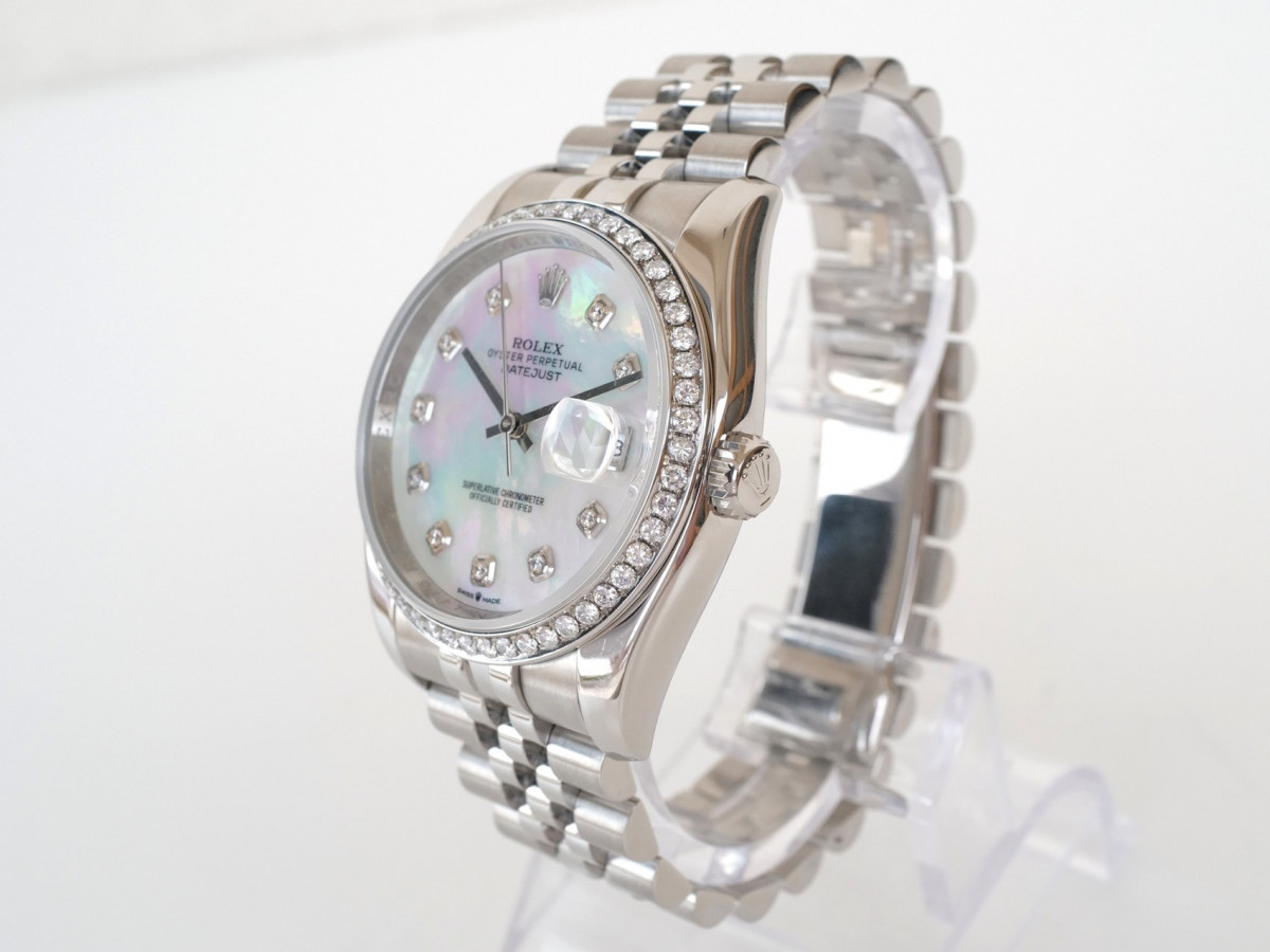 Швейцарський годинник Rolex Datejust 36mm Jubilee MOP Diamond Dial Bezel