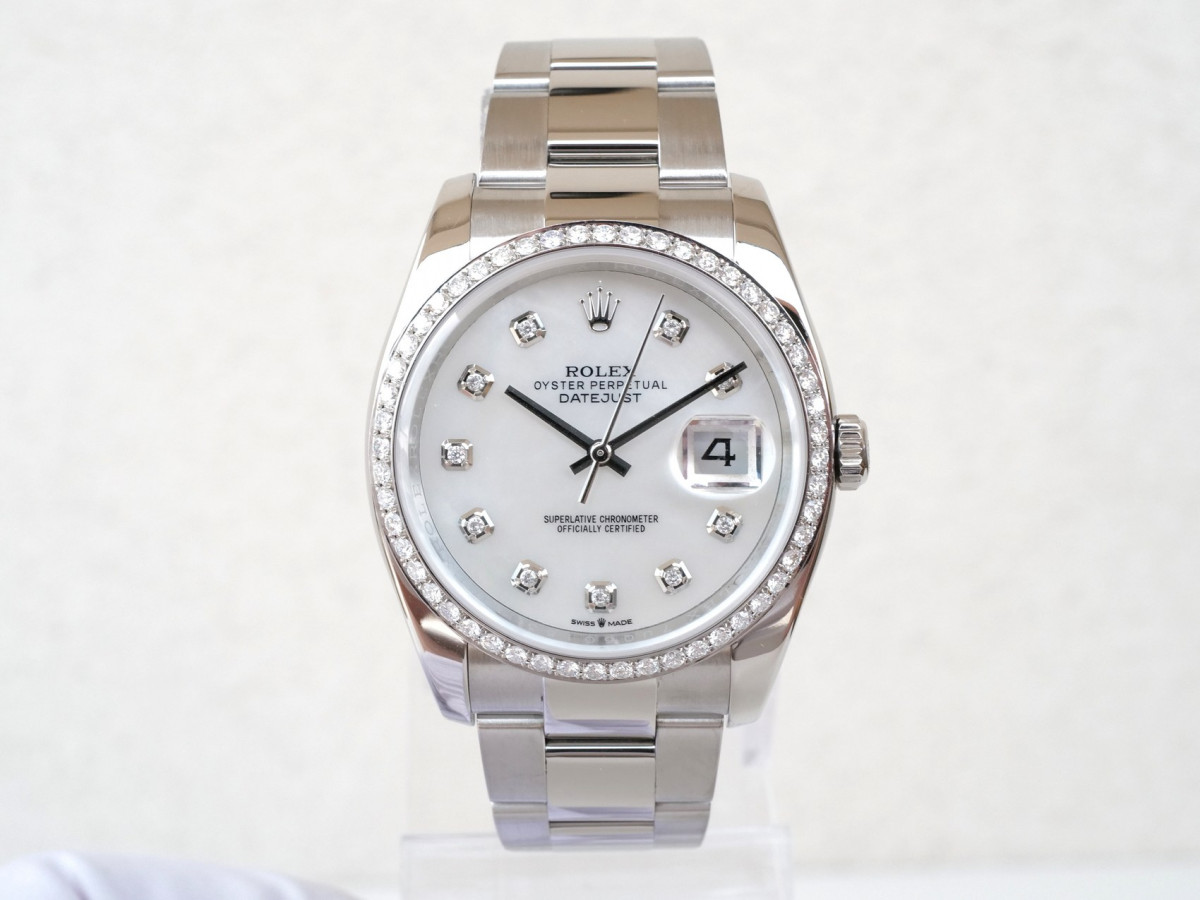 Швейцарские часы Rolex Datejust 36mm Oyster MOP Diamond Dial Bezel