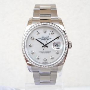 Швейцарський годинник Rolex Datejust 36mm Oyster MOP Diamond Dial Bezel