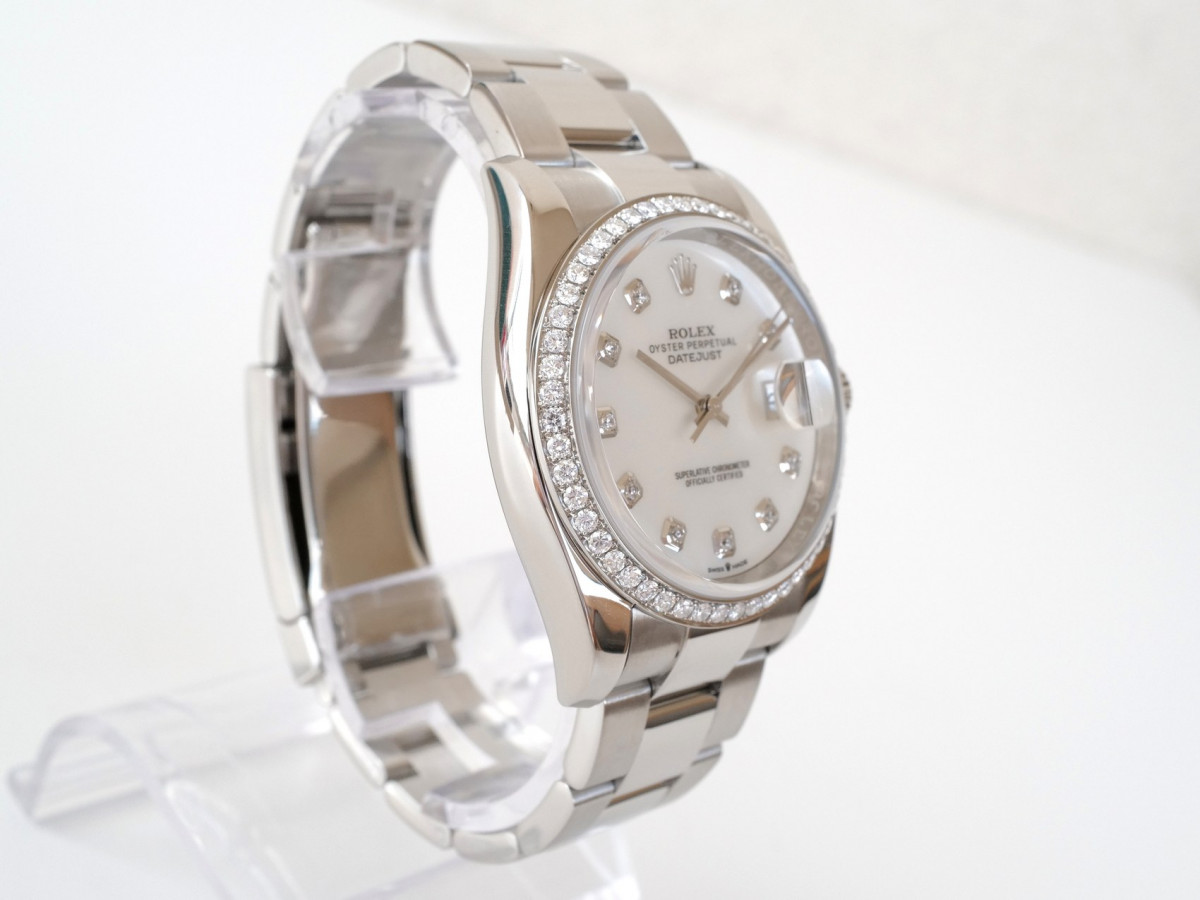 Швейцарские часы Rolex Datejust 36mm Oyster MOP Diamond Dial Bezel