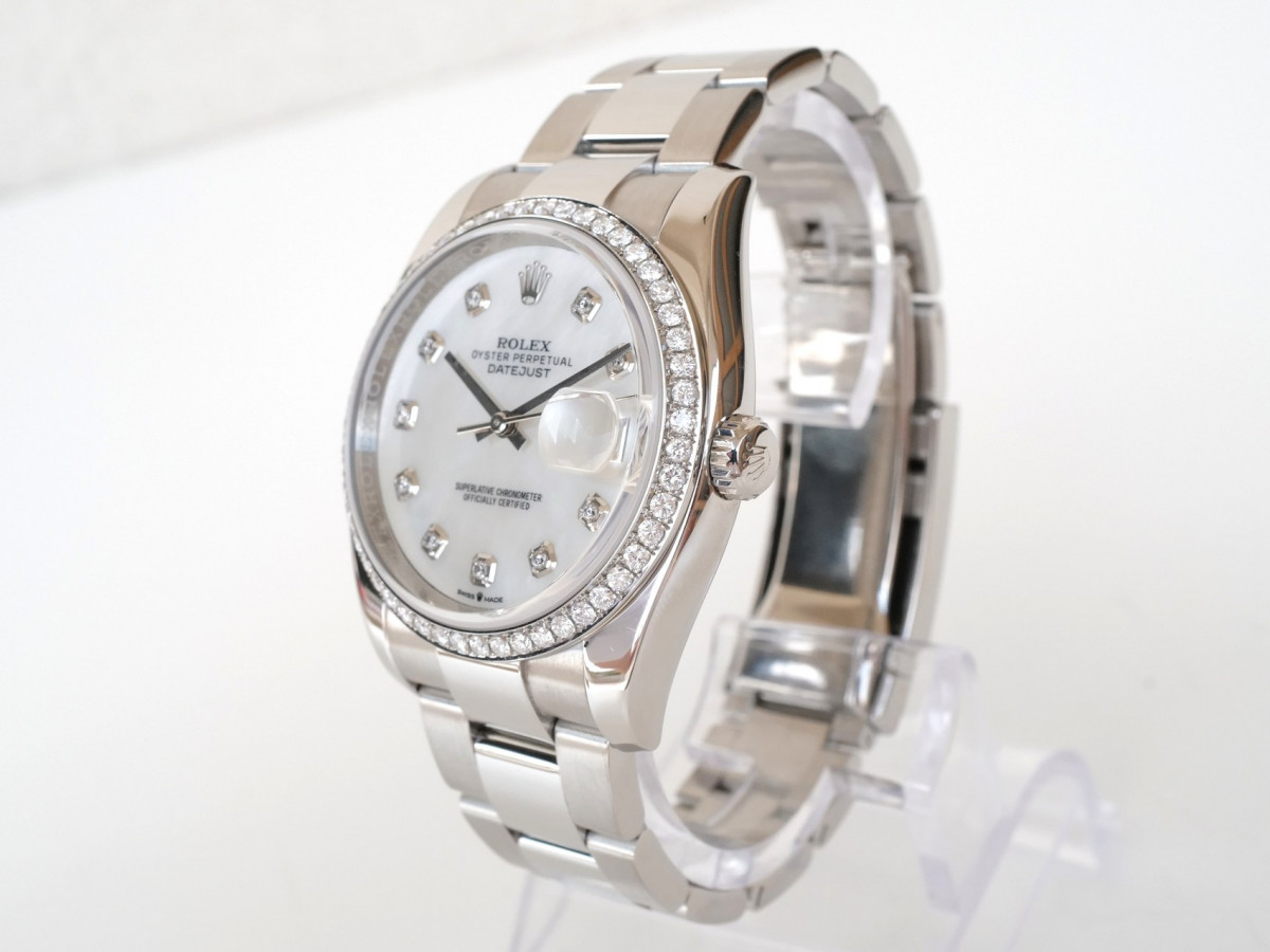 Швейцарские часы Rolex Datejust 36mm Oyster MOP Diamond Dial Bezel