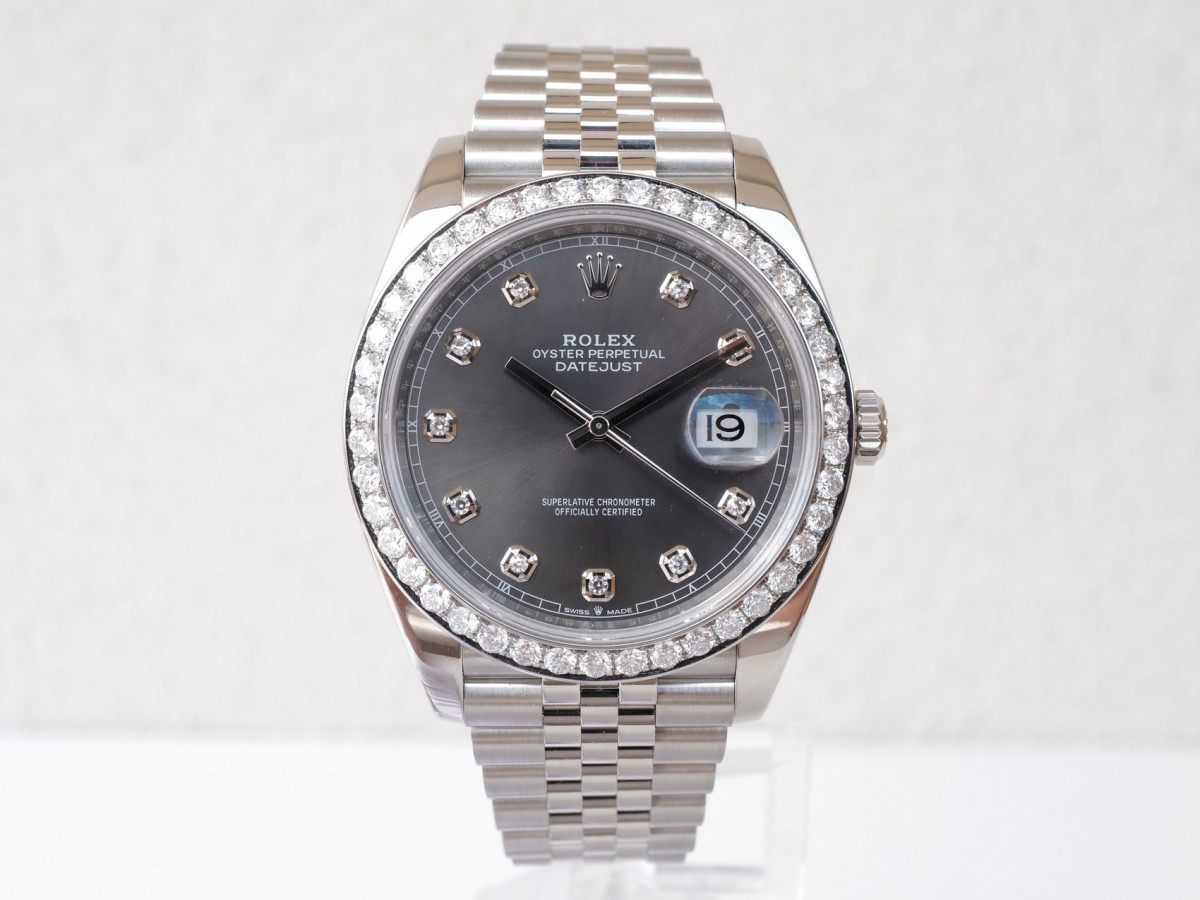 Швейцарские часы Rolex Datejust 41 Rhodium Diamond Dial Diamond Bezel Jubilee Bracelet