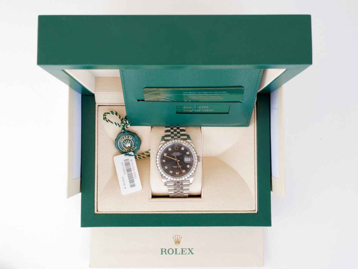 Швейцарские часы Rolex Datejust 41 Rhodium Diamond Dial Diamond Bezel Jubilee Bracelet