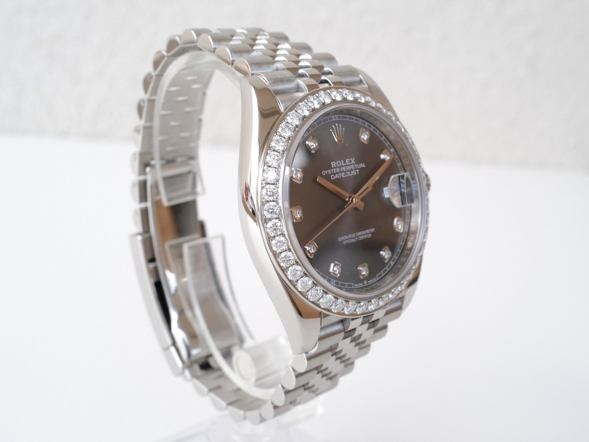 Швейцарские часы Rolex Datejust 41 Rhodium Diamond Dial Diamond Bezel Jubilee Bracelet
