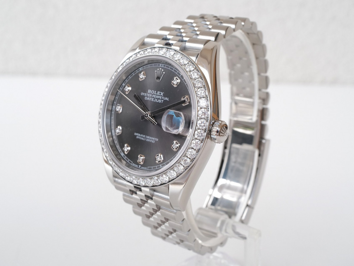 Швейцарские часы Rolex Datejust 41 Rhodium Diamond Dial Diamond Bezel Jubilee Bracelet