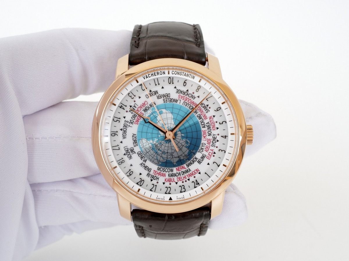 Швейцарские часы Vacheron Constantin Patrimony Traditionnelle World Time 18k Rose Gold
