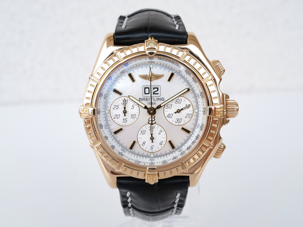 Швейцарские часы Breitling Crosswind Special Edition Chronograph Big Date 18K Yellow Gold 44mm MOP Dial