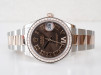 Швейцарський годинник Rolex Lady-Datejust 31 Oyster Steel 18K Rose Gold Chocolate Diamond Roman VI Dial Diamond Bezel