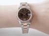 Швейцарський годинник Rolex Lady-Datejust 31 Oyster Steel 18K Rose Gold Chocolate Diamond Roman VI Dial Diamond Bezel