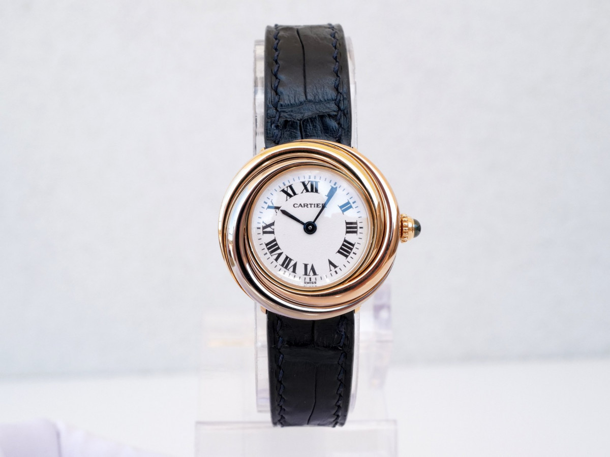 Швейцарские часы Cartier Trinity 18K Tricolor Yellow Rose White Gold Ladies 27mm