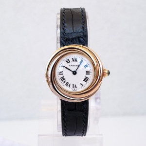 Швейцарський годинник Cartier Trinity 18K Tricolor Yellow Rose White Gold Ladies 27mm