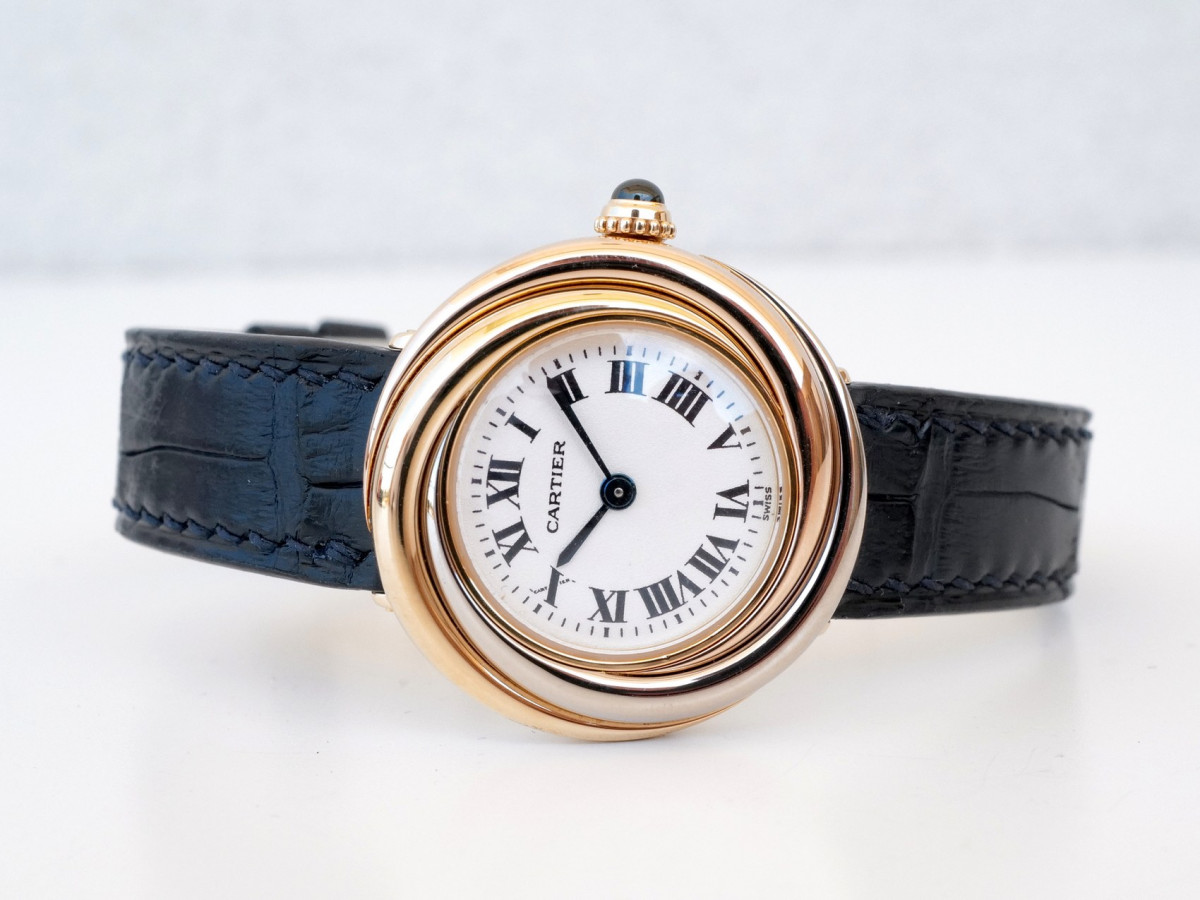 Швейцарские часы Cartier Trinity 18K Tricolor Yellow Rose White Gold Ladies 27mm