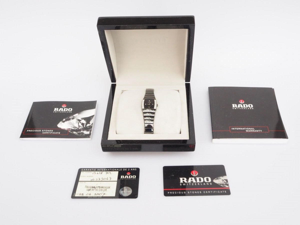 Швейцарський годинник Rado Sintra Jubile Ceramic Diamond Black Dial Quartz Ladies