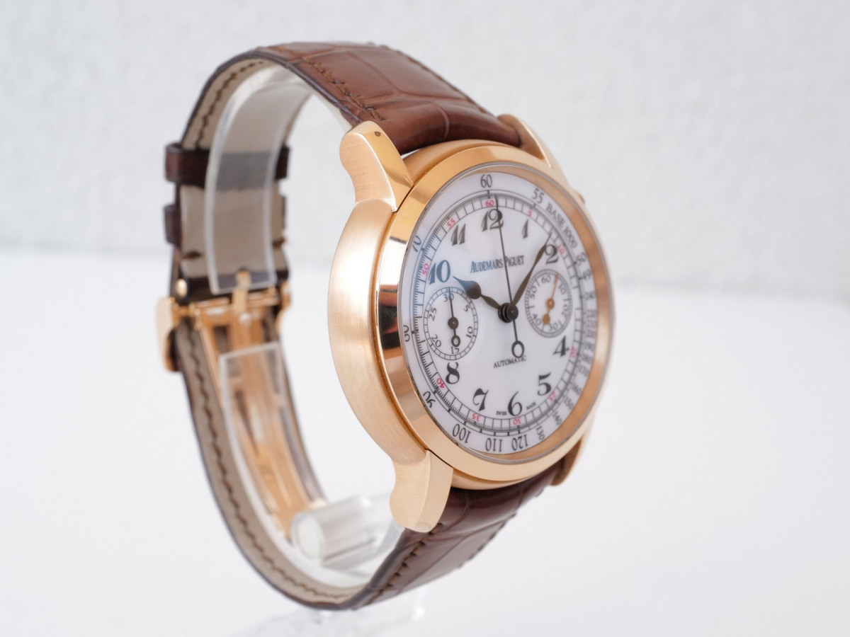 Швейцарские часы Audemars Piguet Jules Audemars Chronograph 18k Rose Gold White Dial