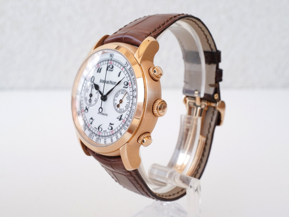 Швейцарские часы Audemars Piguet Jules Audemars Chronograph 18k Rose Gold White Dial