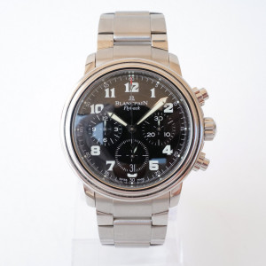 Швейцарские часы Blancpain Leman Flyback Chronograph Black Dial