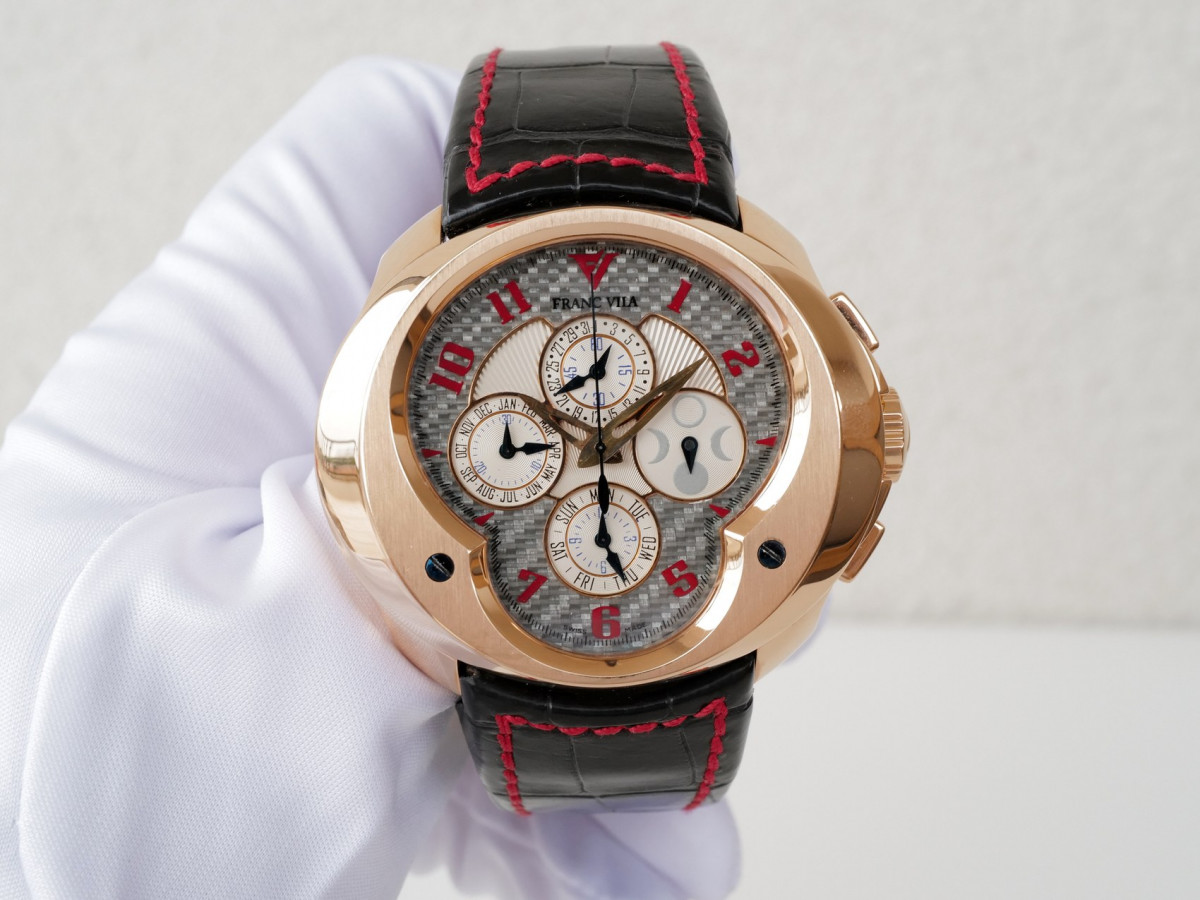 Швейцарские часы Franc Vila Complication Flyback Chronograph Quantieme Perpetuel Haute Horlogerie 18k Rose Gold