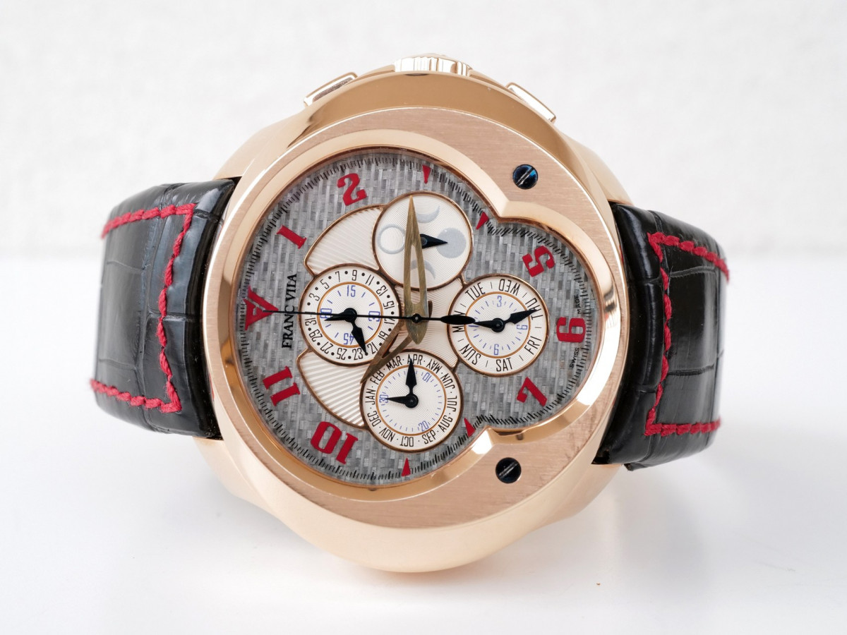 Швейцарские часы Franc Vila Complication Flyback Chronograph Quantieme Perpetuel Haute Horlogerie 18k Rose Gold