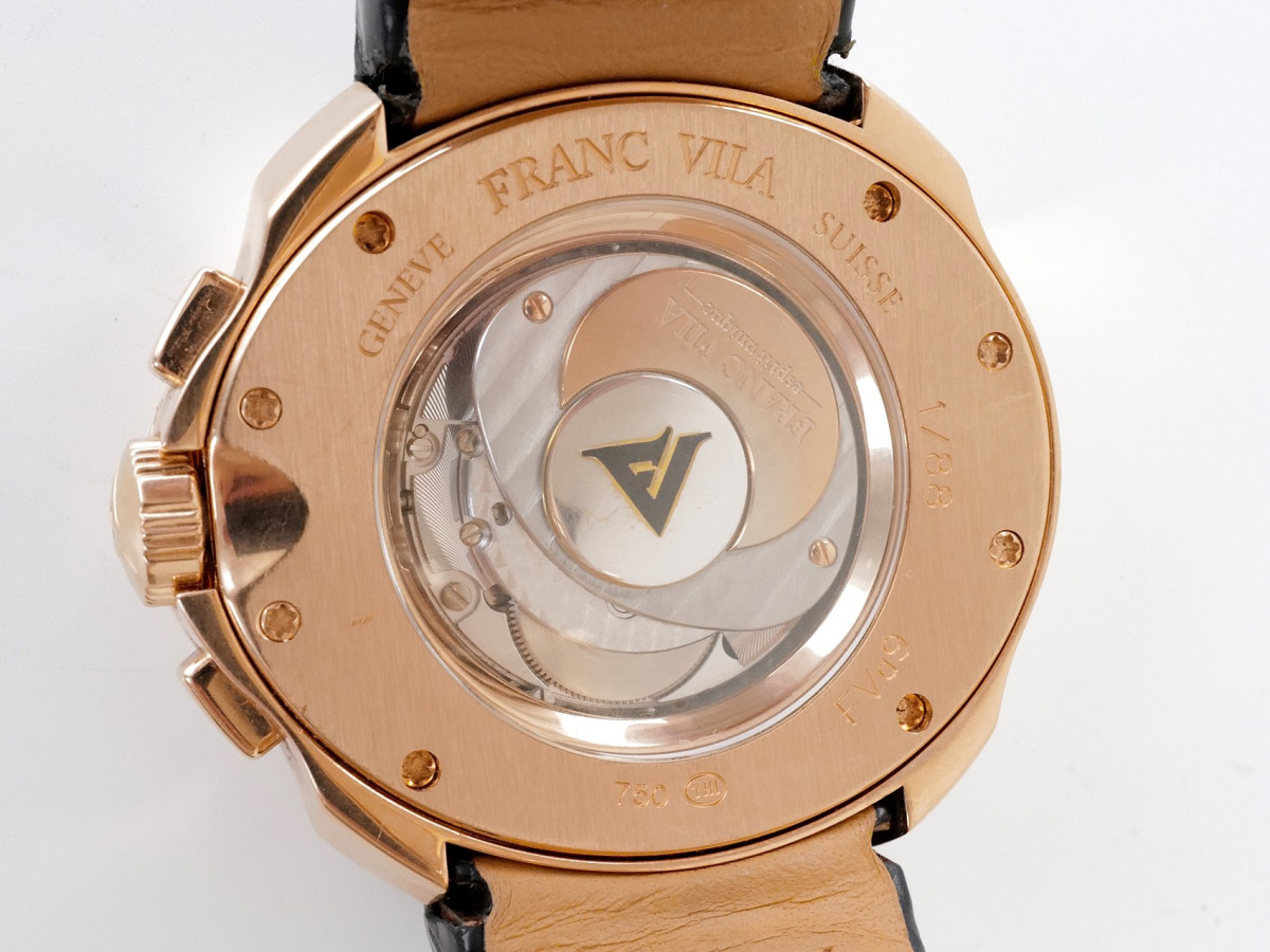 Швейцарские часы Franc Vila Complication Flyback Chronograph Quantieme Perpetuel Haute Horlogerie 18k Rose Gold