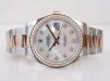 Швейцарские часы Rolex Datejust 36mm Oyster Steel 18K Rose Gold MOP Diamond Dial Bezel