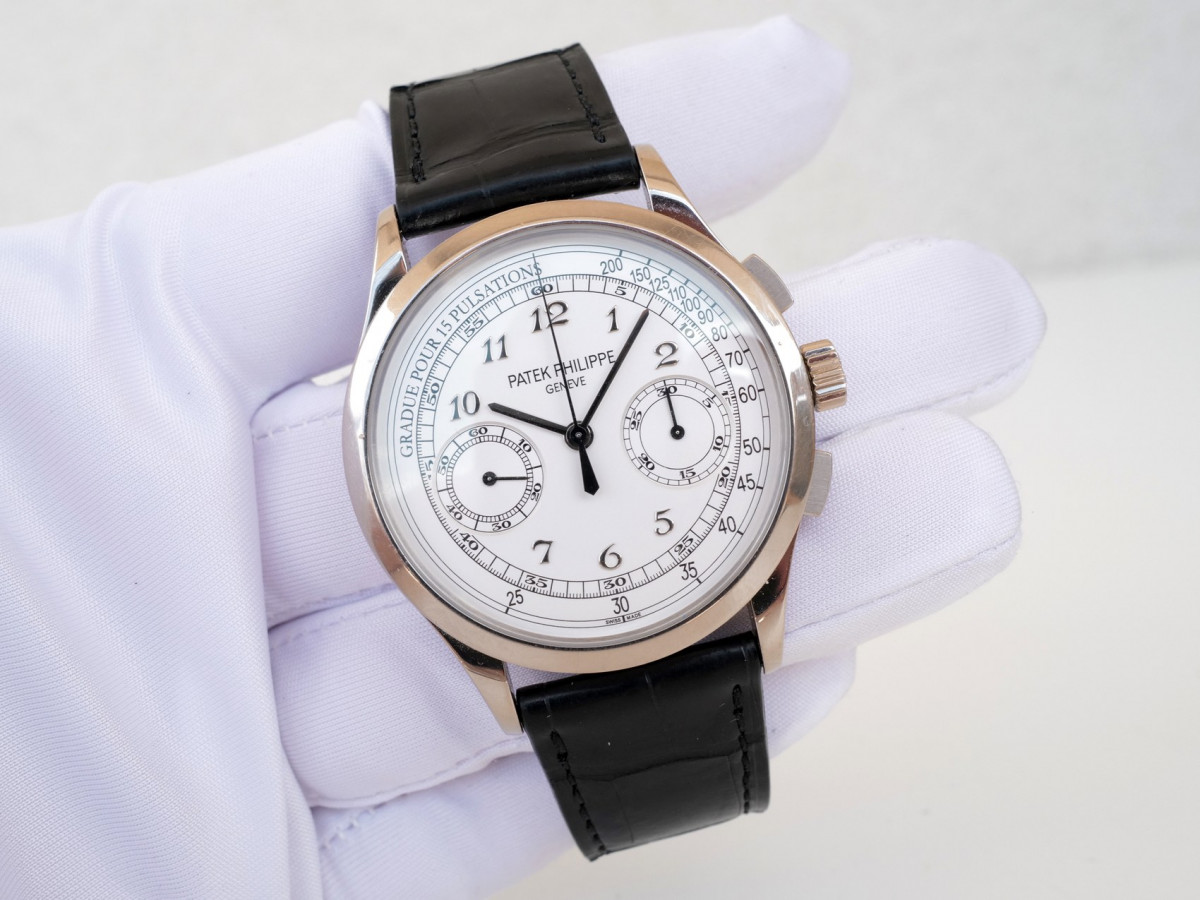 Швейцарський годинник Patek Philippe Complications Manual Wind Chronograph 18K White Gold