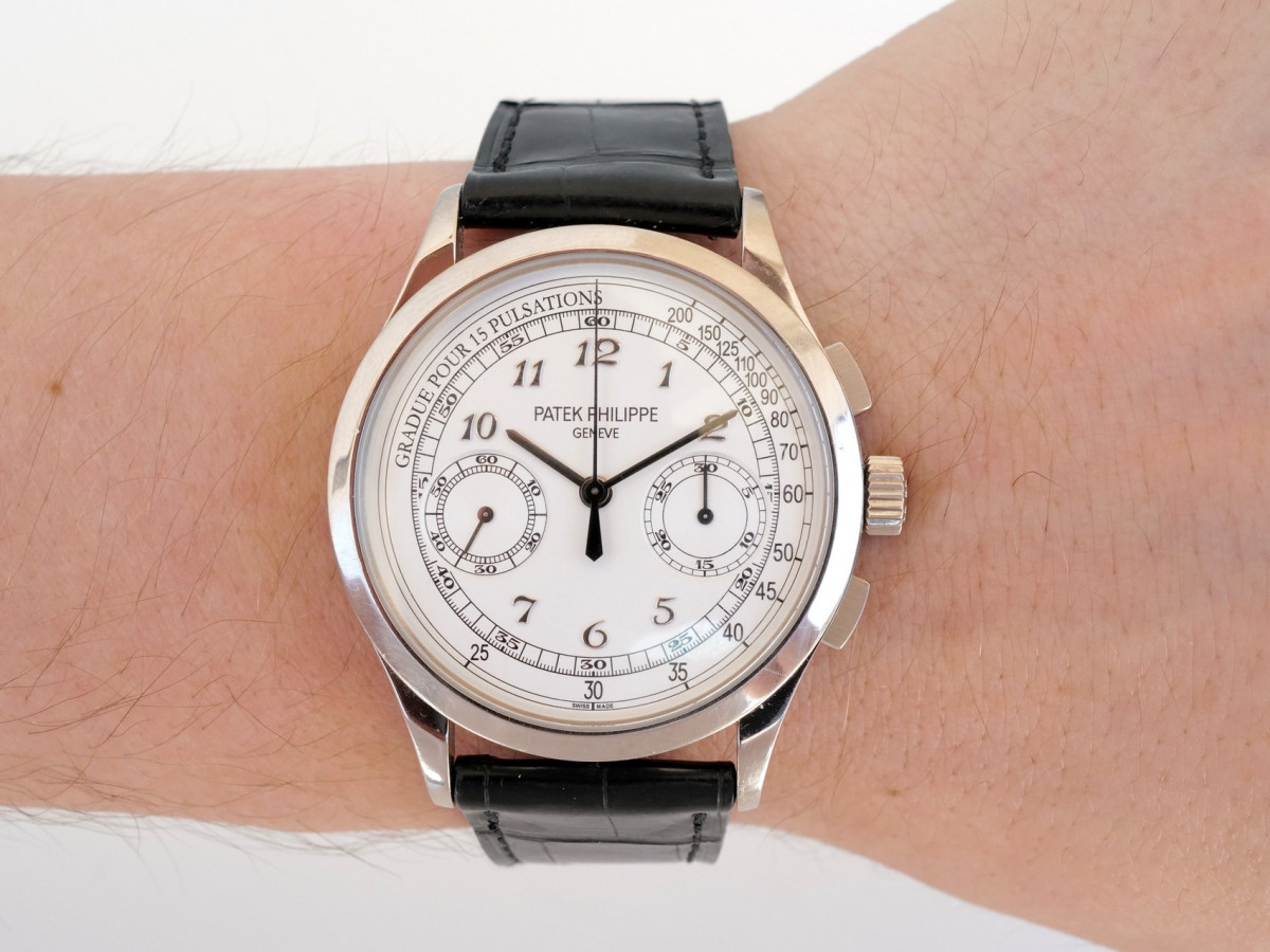 Швейцарський годинник Patek Philippe Complications Manual Wind Chronograph 18K White Gold