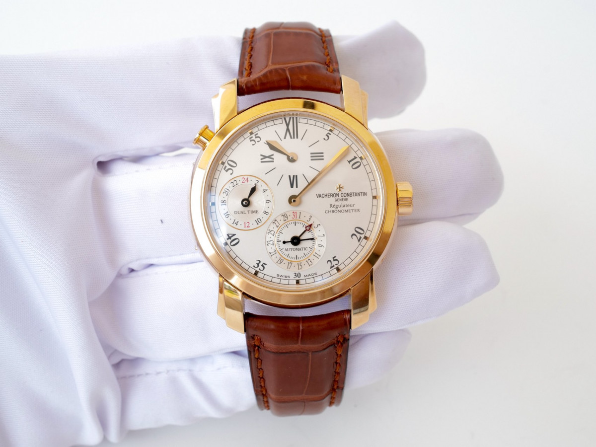 Швейцарський годинник Vacheron Constantin Malte Dual Time Regulator 18K Yellow Gold