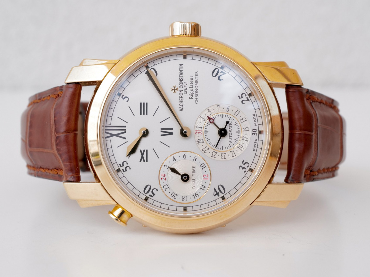 Швейцарський годинник Vacheron Constantin Malte Dual Time Regulator 18K Yellow Gold