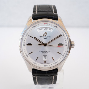 Швейцарський годинник Breitling Premier Automatic Day Date 40 Silver Dial