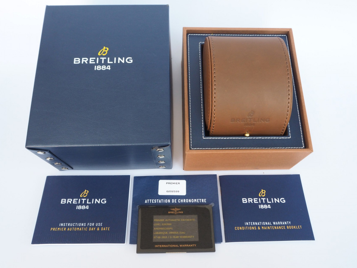Швейцарський годинник Breitling Premier Automatic Day Date 40 Silver Dial