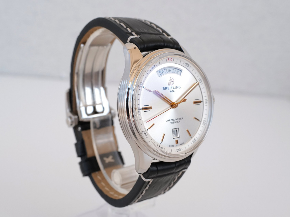 Швейцарський годинник Breitling Premier Automatic Day Date 40 Silver Dial