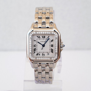 Швейцарський годинник Cartier Panthere Midsize Quartz 27mm Date Diamonds Custom