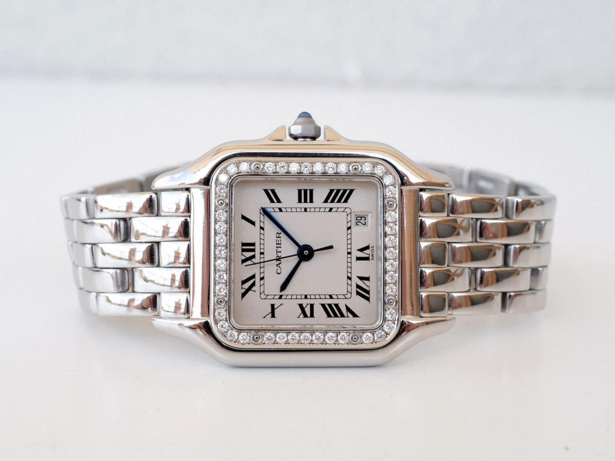Швейцарський годинник Cartier Panthere Midsize Quartz 27mm Date Diamonds Custom