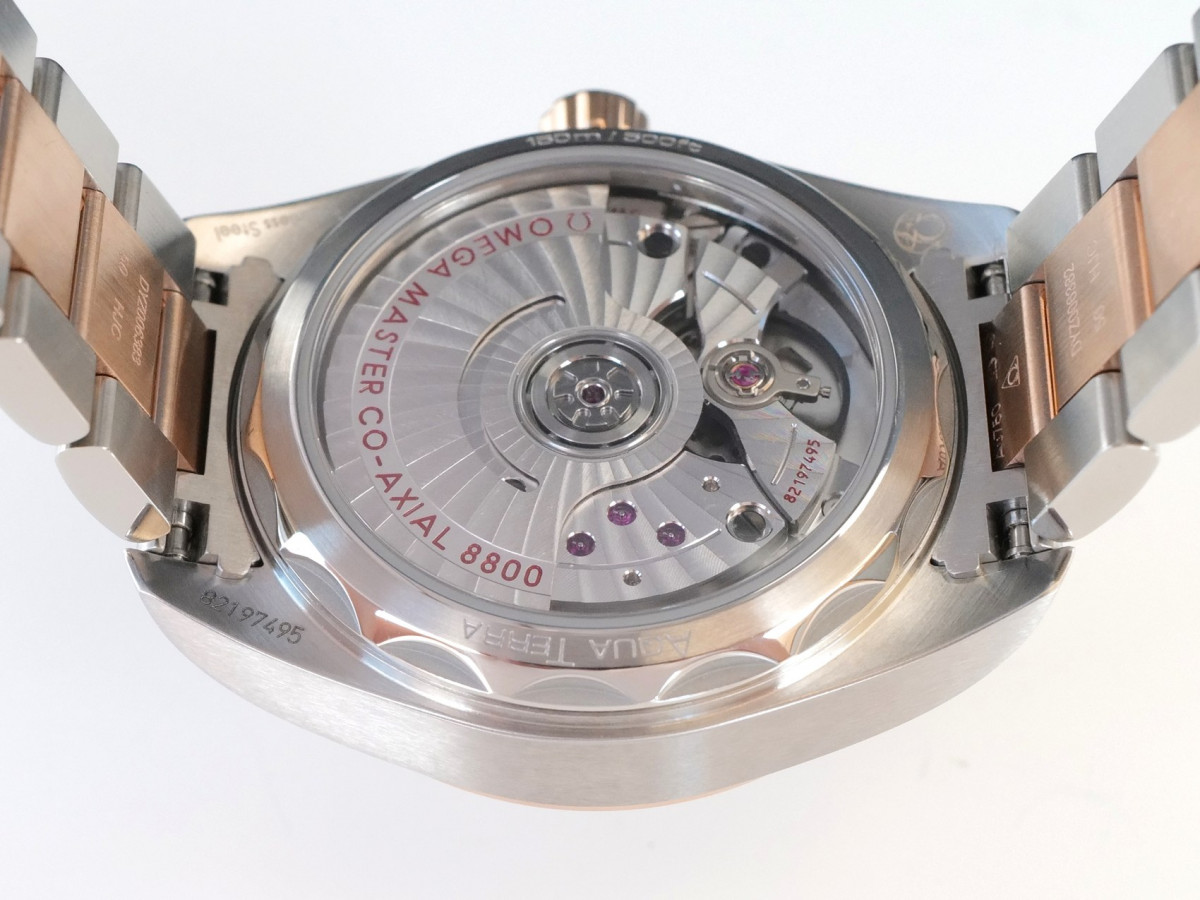 Швейцарские часы Omega Seamaster Aqua Terra 150M Grey Dial Co‑Axial Master Chronometer Steel 18K Rose Gold Sedna