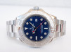 Швейцарський годинник Rolex Yacht-Master 40 Steel Platinum Bezel Custom Blue Diamond Dial